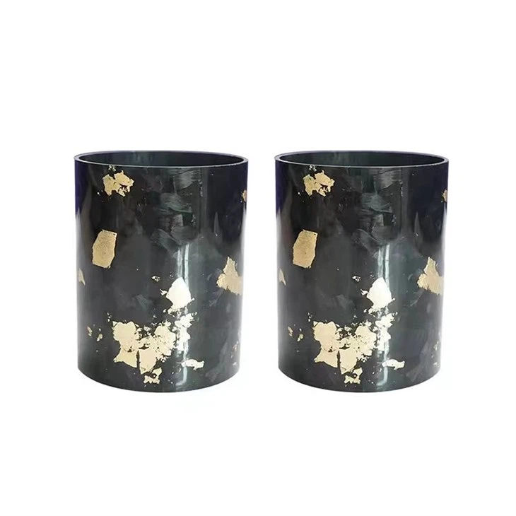 Carbon Fiber Gold Forged Pattern Pipe