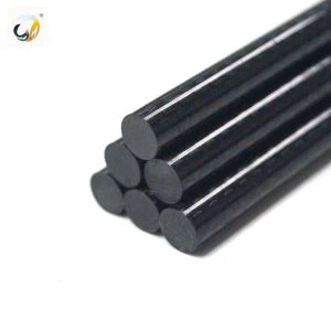 Smoothy og Glossy Black Carbon Fiber Solid Umferð Rods Carbon Fiber Sticks