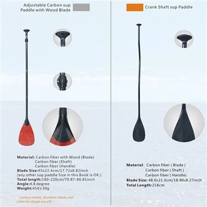 SUP paddle úr koltrefjabátum